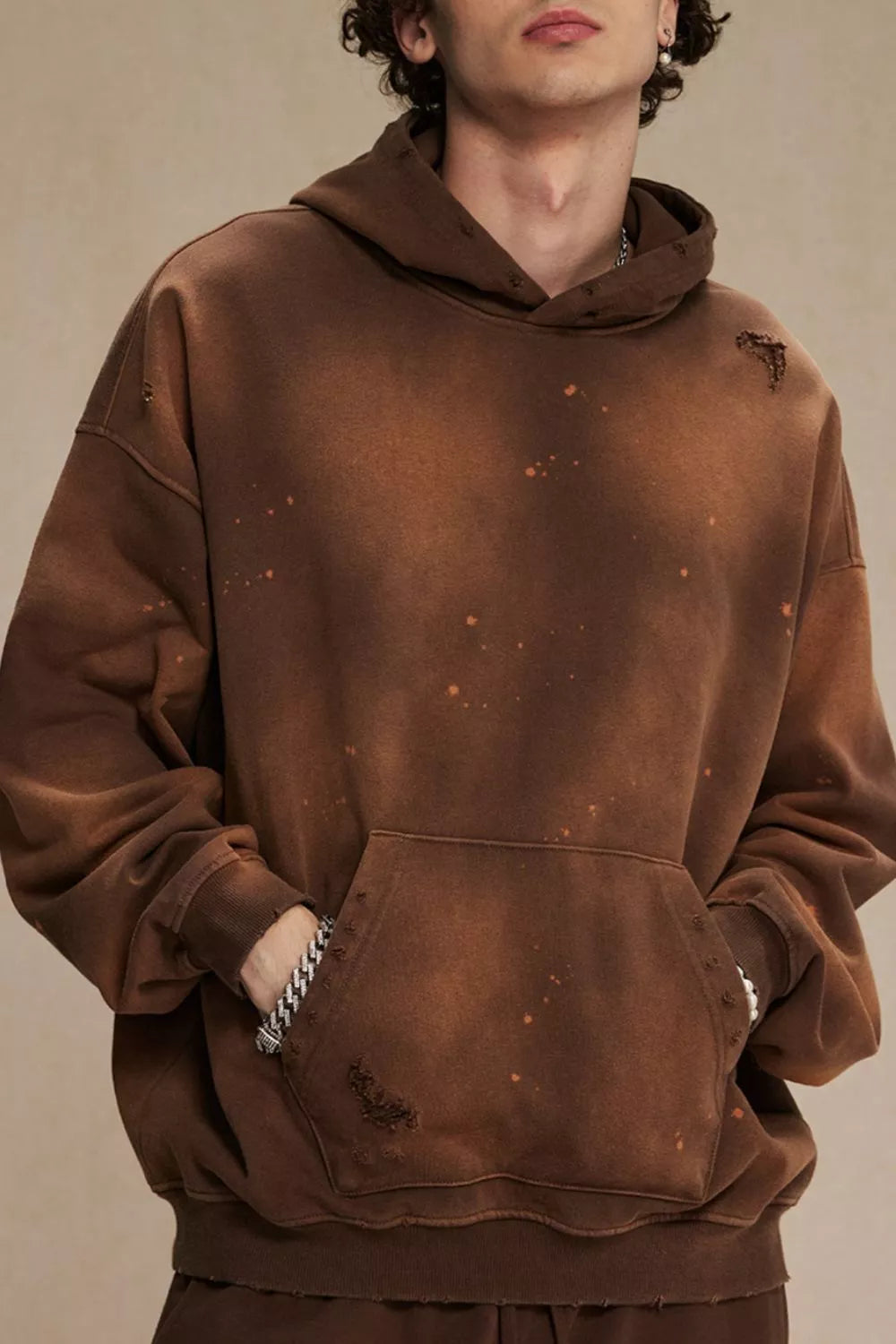 Men's Plus Size Drawstring Kangaroo Pocket Hoodie