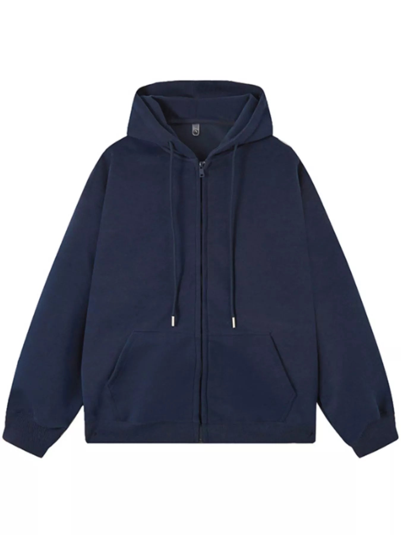 Men's Casual Loose Fit Zip-Up Hoodie