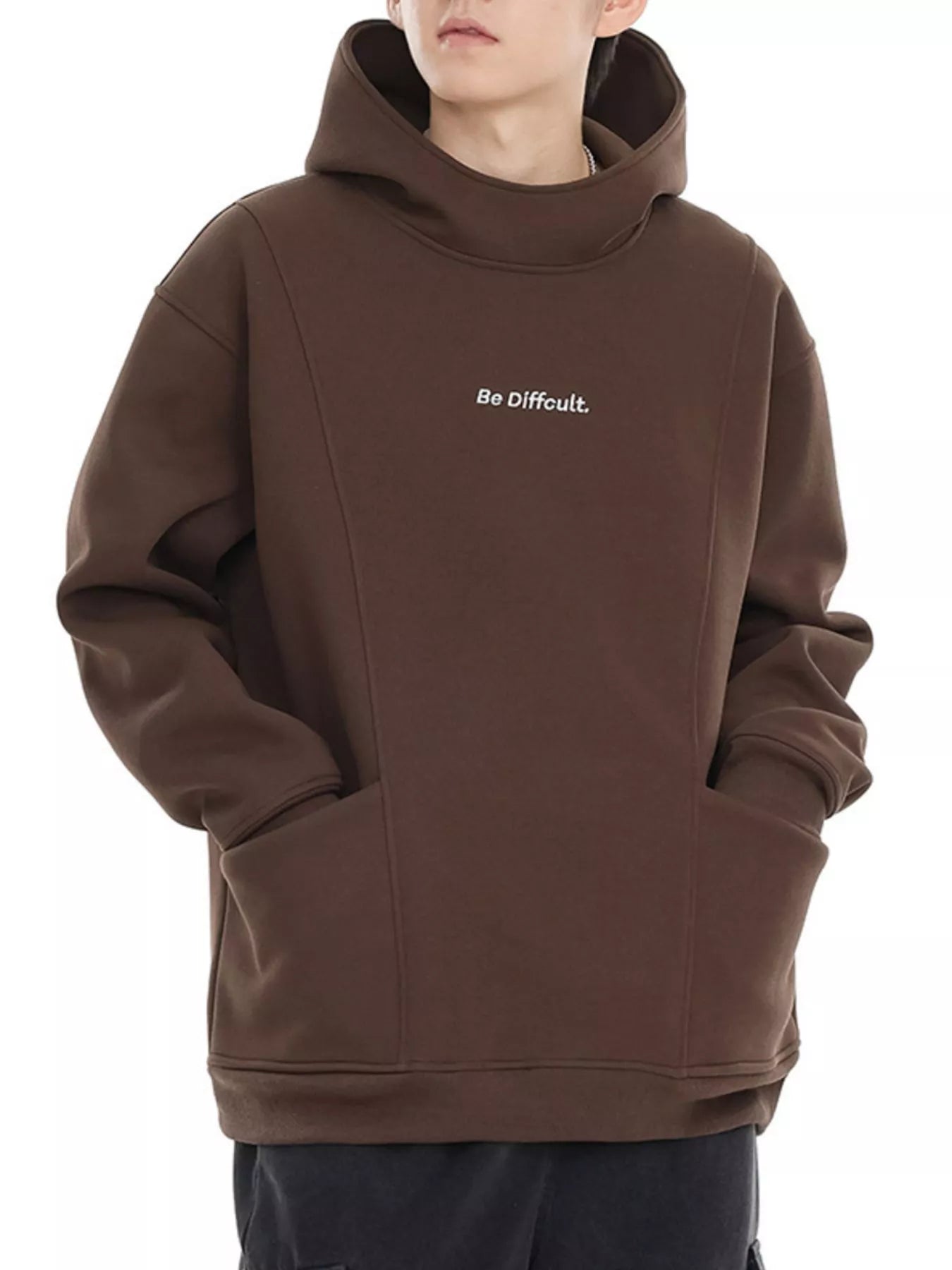 Men's Plus Size Letter Long Sleeve Hoodie