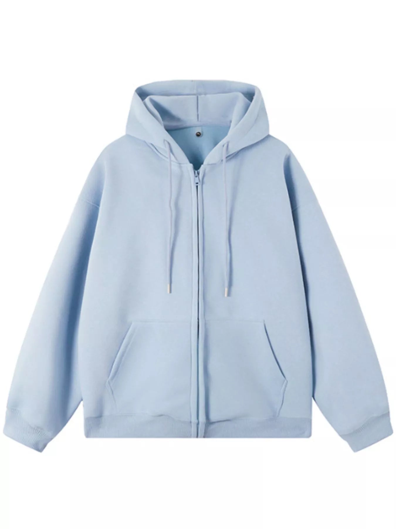 Men's Casual Loose Fit Zip-Up Hoodie